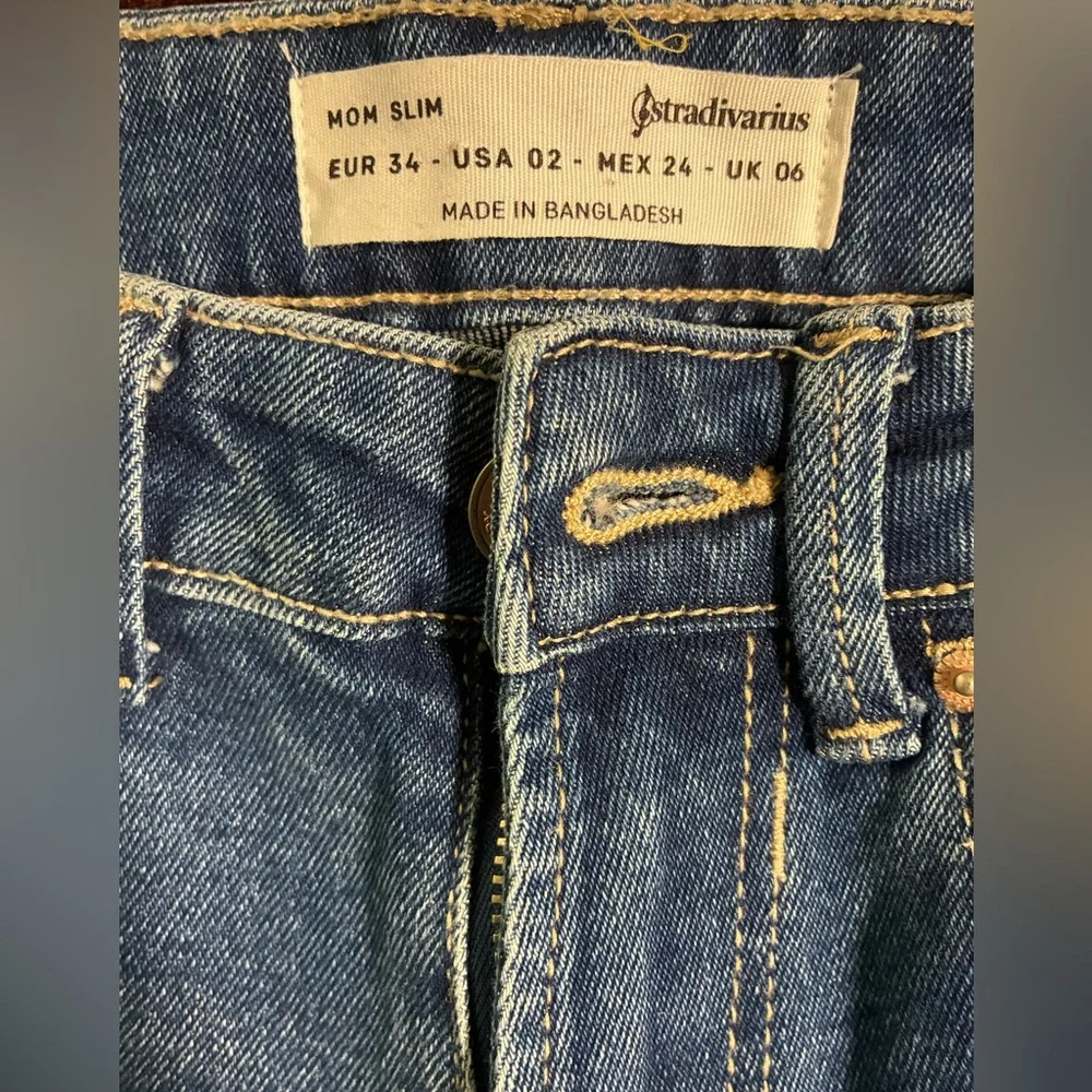 Stradivarius Jeans Mom Slim size 2 made in Bangladesh - Picture 6 of 6